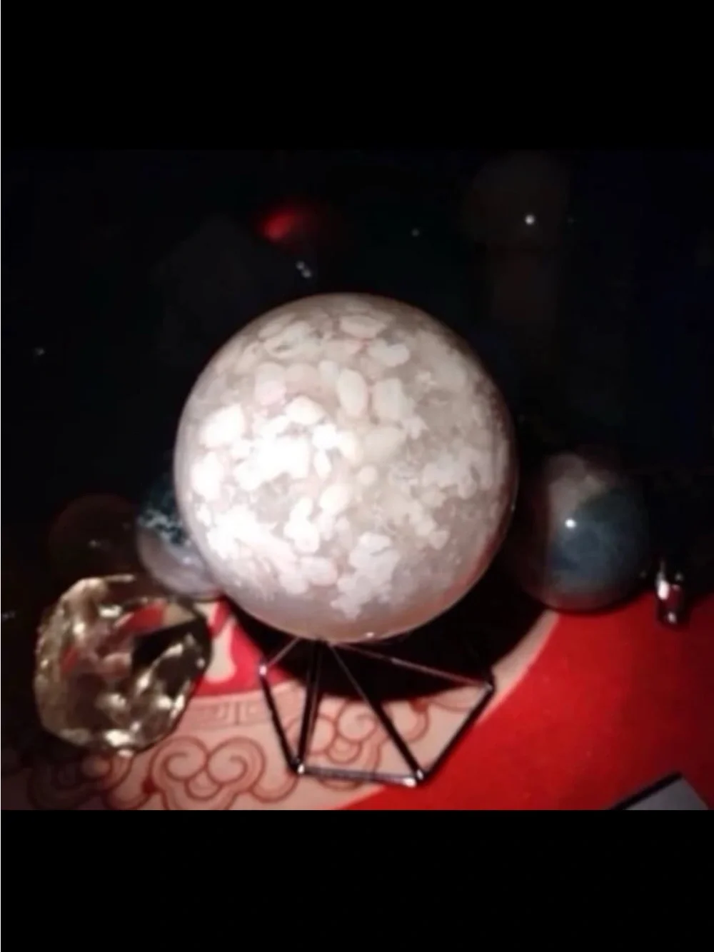 Pink amethyst sphere